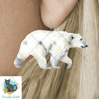 Polar Bear png, earrings, Night Light, key ring, shirt, ornament, sign