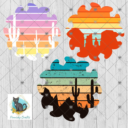 Sun Earrings Sublimation Design Bundle, Celestial PNG (Digital Download)