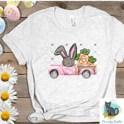 Bunny Truck with Carrots, Sublimation, Decor, Sublimation, Digital, PNG, Design