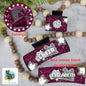 Cheer Hair Clip, Large and Small - Add Personalization or comes with “Cheer” Digital Download - Burgundy and Gray