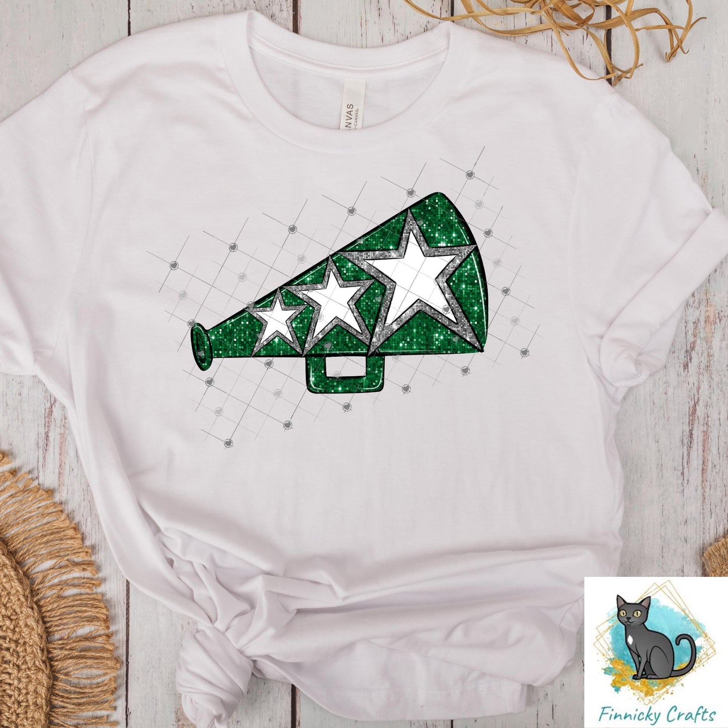 Megaphone, Cheer, Earrings, Badge Reel, Night Light, DTF, Ornament Add Personalization Christmas Ornament Digital File - 3 colors