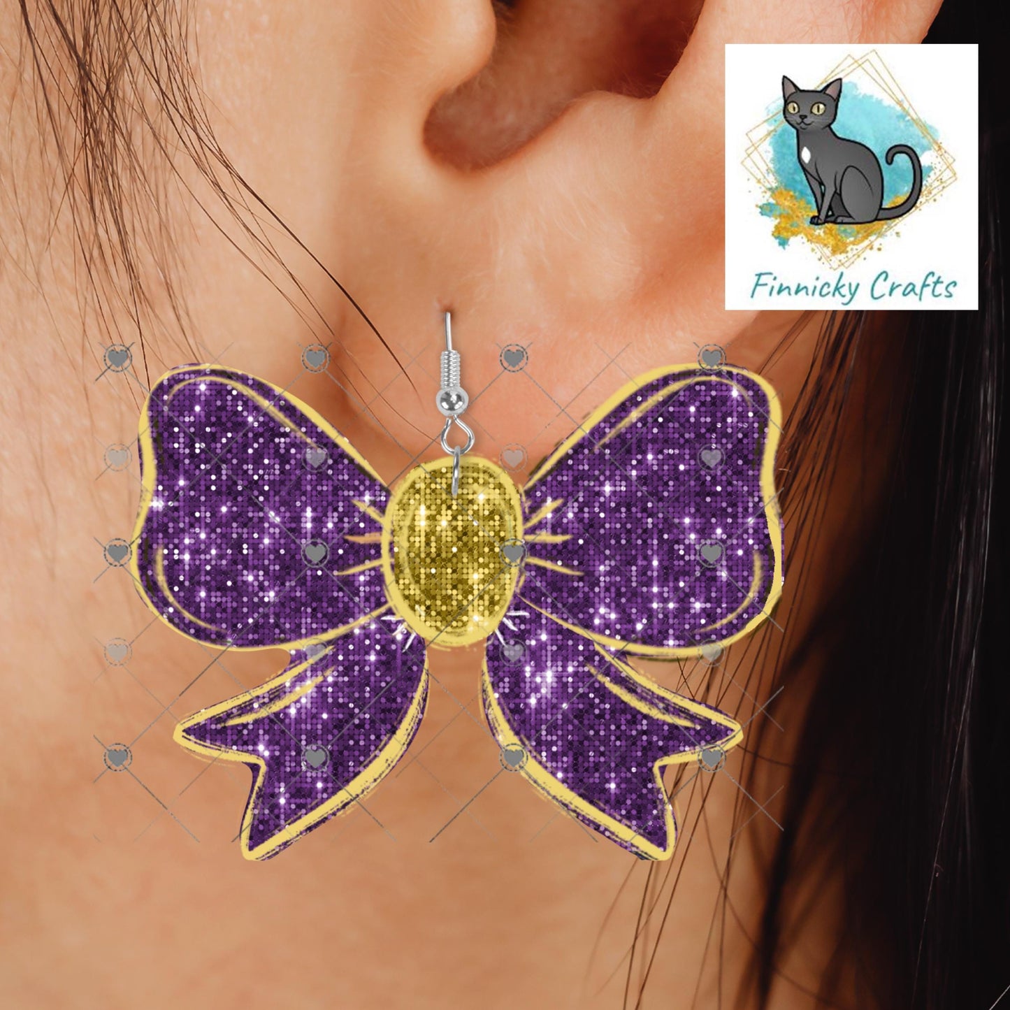 Cheer Bows Shape PNG - Sublimation Digital Designs - Ornament, Night Light, Shirt, Earrings