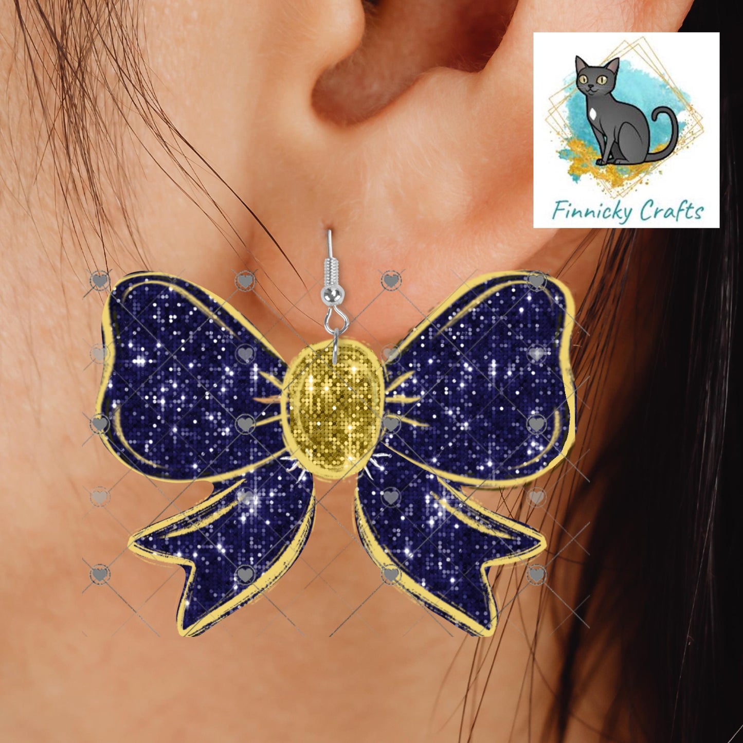 Cheer Bows Shape PNG - Sublimation Digital Designs - Ornament, Night Light, Shirt, Earrings