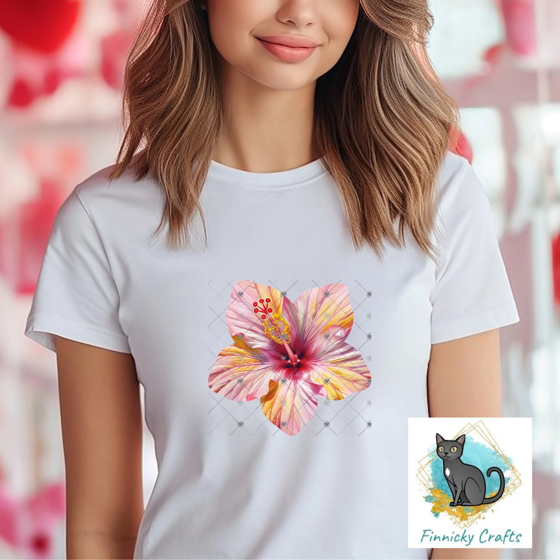 Hibiscus Flowers, Sublimation Flower - MDF or Acrylic - Night Light - Digital Design- Earrings - Signs
