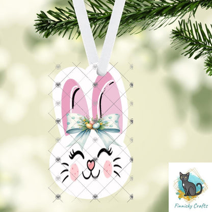 Bunny Head Sublimation Design, Bow, Earrings, Night Light (Digital Download, PNG)