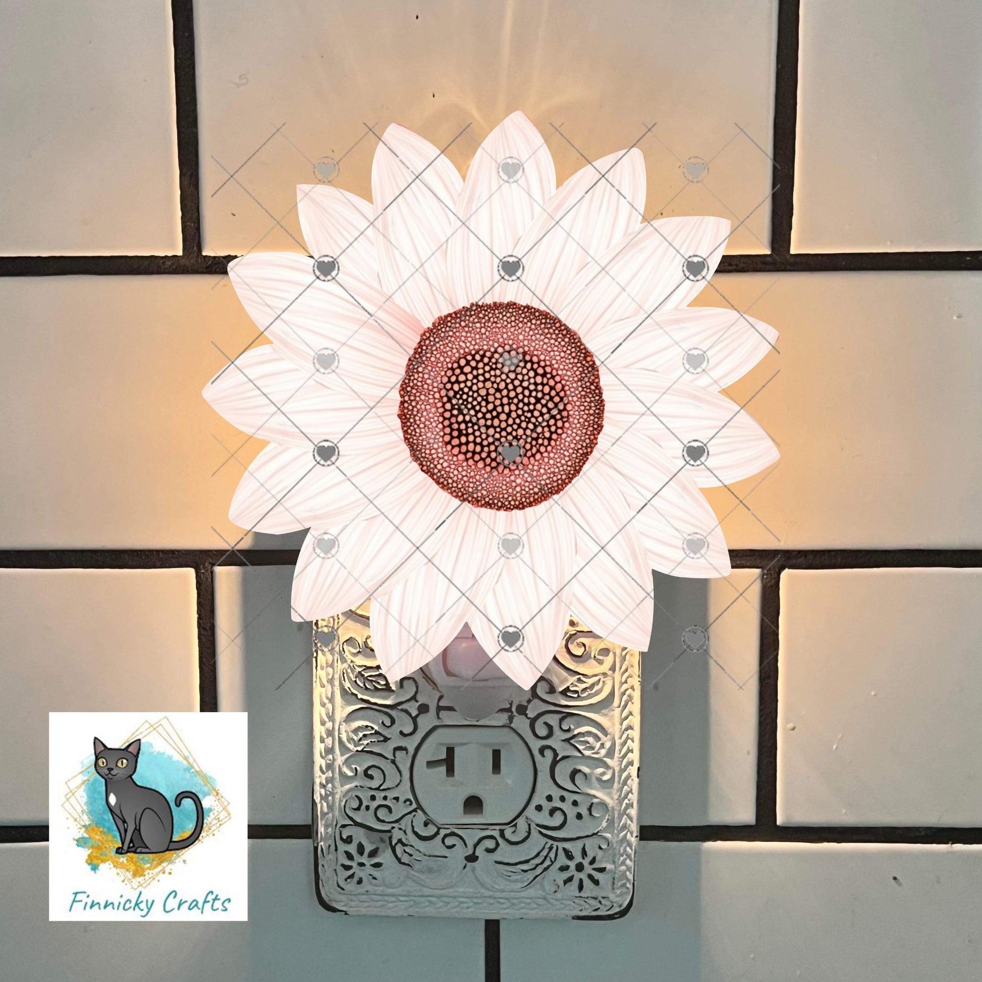 Pink Sunflower PNG Sublimation Design (Digital Download) - With and Without Words