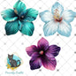 Hibiscus Flowers, Sublimation Flower - MDF or Acrylic - Night Light - Digital Design- Earrings - Signs