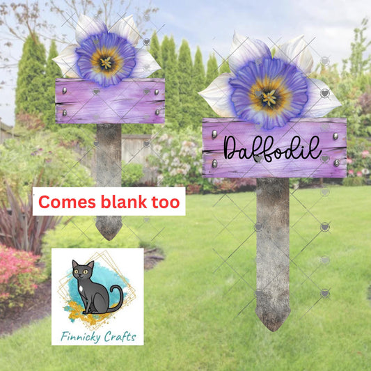 Daffodil Garden Stake, Sublimation, Design png, Also blank
