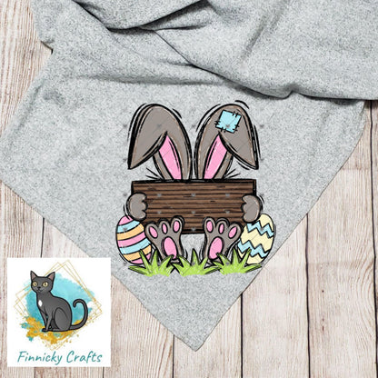 Easter Bunny holding sign - Decoration - Gift - PNG Digital Download for Sublimation - Personalize