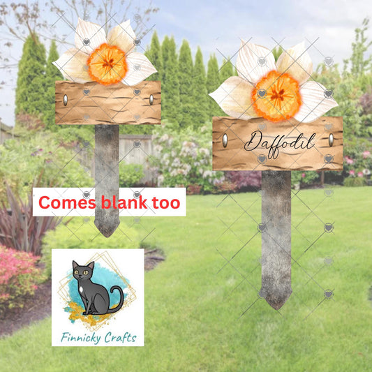 Daffodil Garden Stake, Sublimation, Design png, Also blank