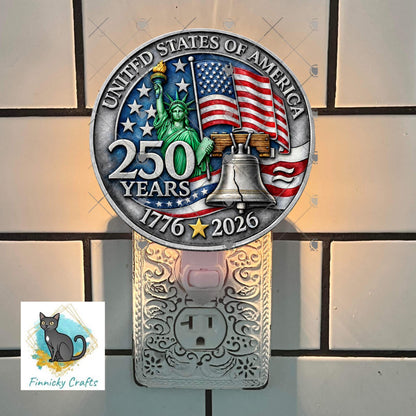 USA 250 Birthday Coin, Semiquincentennial Round (Digital Download), Earrings, Ornament, DTF