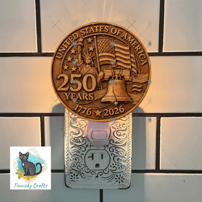 USA 250 Birthday Coin, Semiquincentennial Round (Digital Download), Earrings, Ornament, DTF