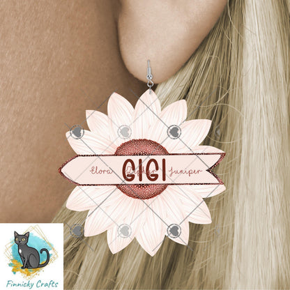 Pink Sunflower with Sign PNG Sublimation Design (Digital Download) - Comes blank