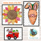 Dollar Deals - Fabric Sunflower, Bunny Carrot, Bunny Fire Truck, Sublimation Designs