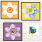 Daffodils, Sublimation, Design, PNG, DTF, Earrings, Night Light, Gifts for Mom