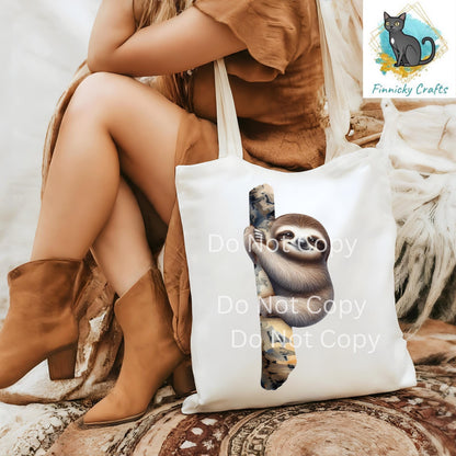 Sloth Tree Branch Design, Earrings, Night Light, DTF Print (Digital PNG Download)