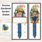 Gardener Gnome - With/without sign - Garden Stakes Sublimation Design (Digital Design)