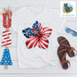 Patriotic Hibiscus Flower, Sublimation Flower - MDF or Acrylic - Night Light - Digital Design- Earrings - Signs