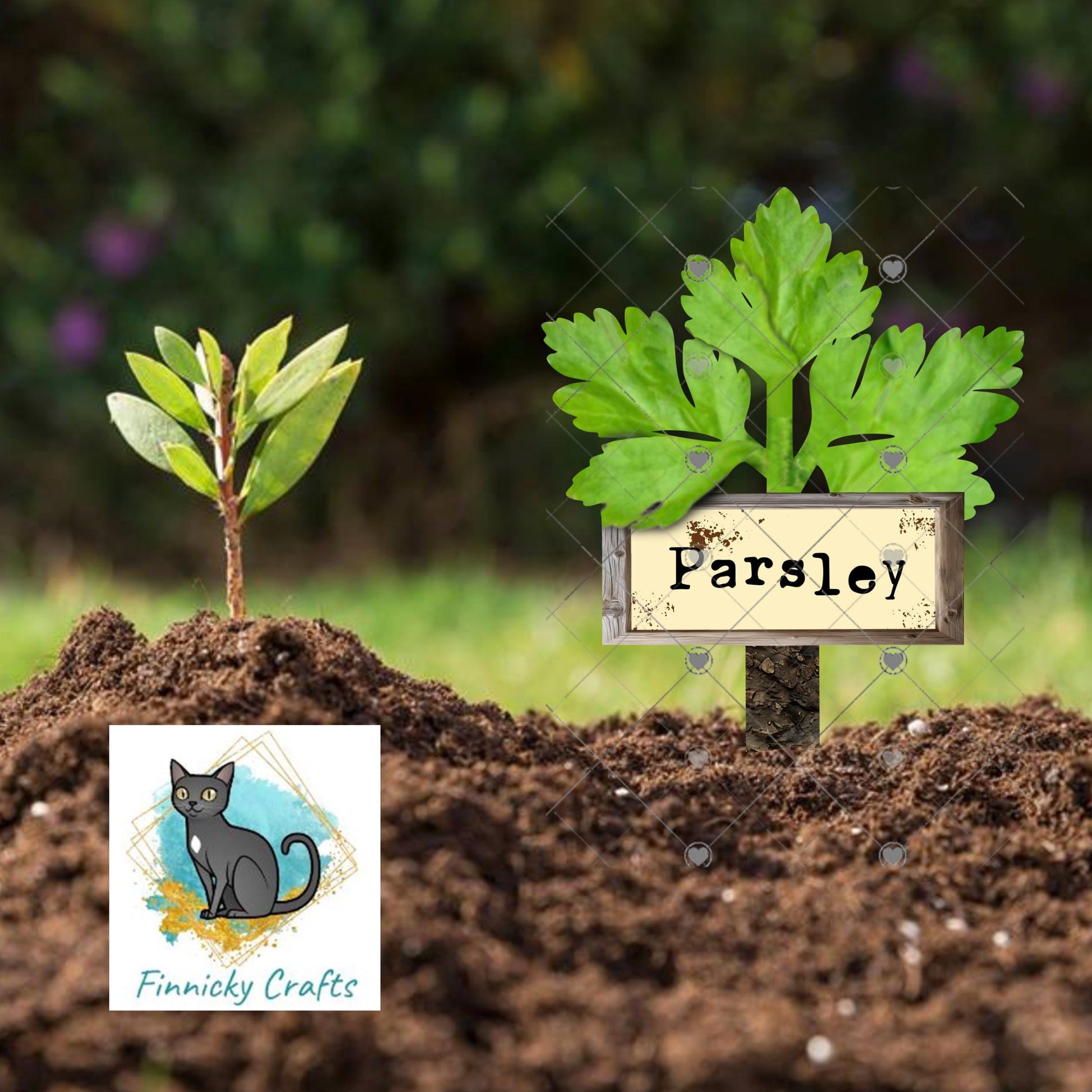 Parsley/Cilantro/Blank - Garden Stakes Sublimation Design (Digital Design)