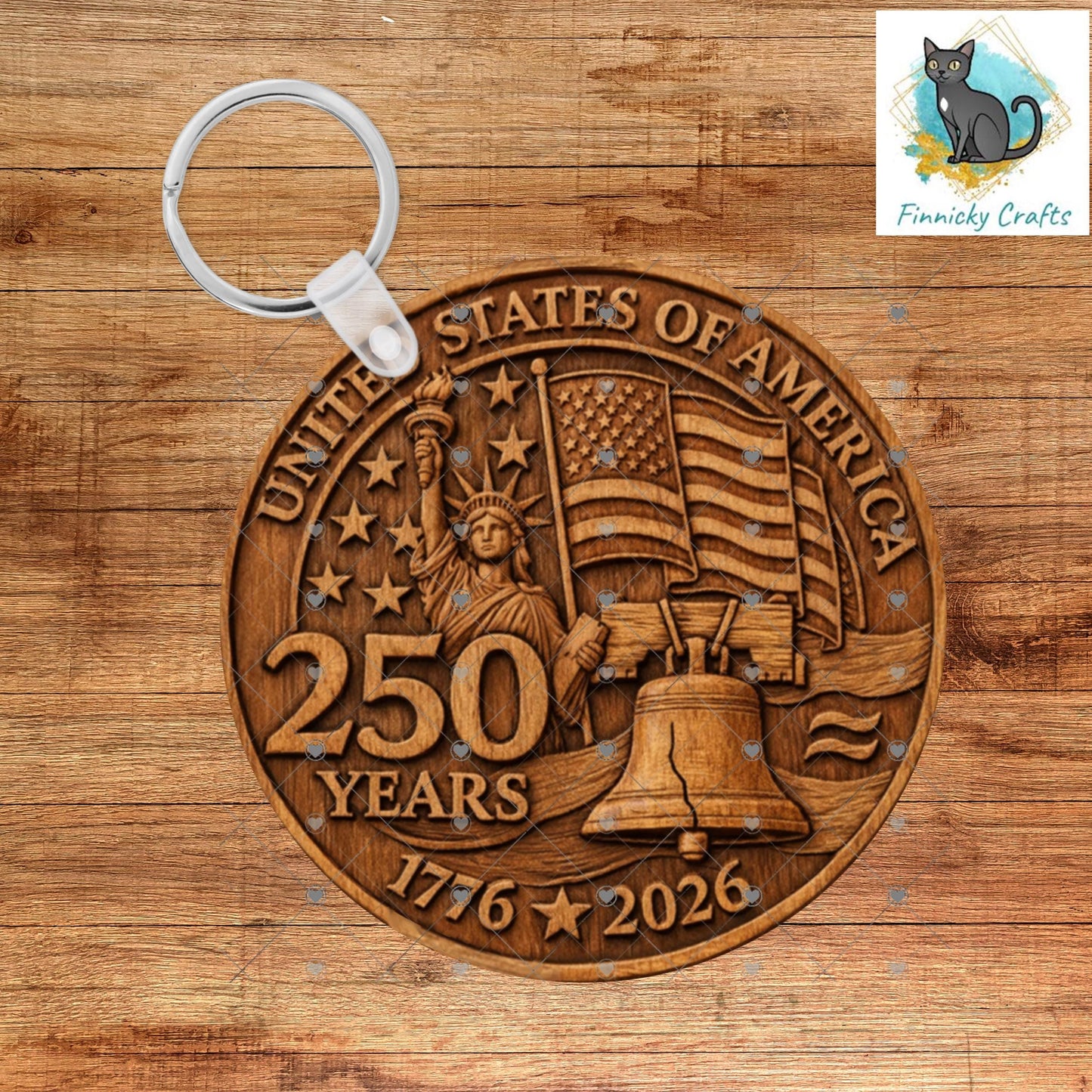 USA 250 Birthday Coin, Semiquincentennial Round (Digital Download), Earrings, Ornament, DTF