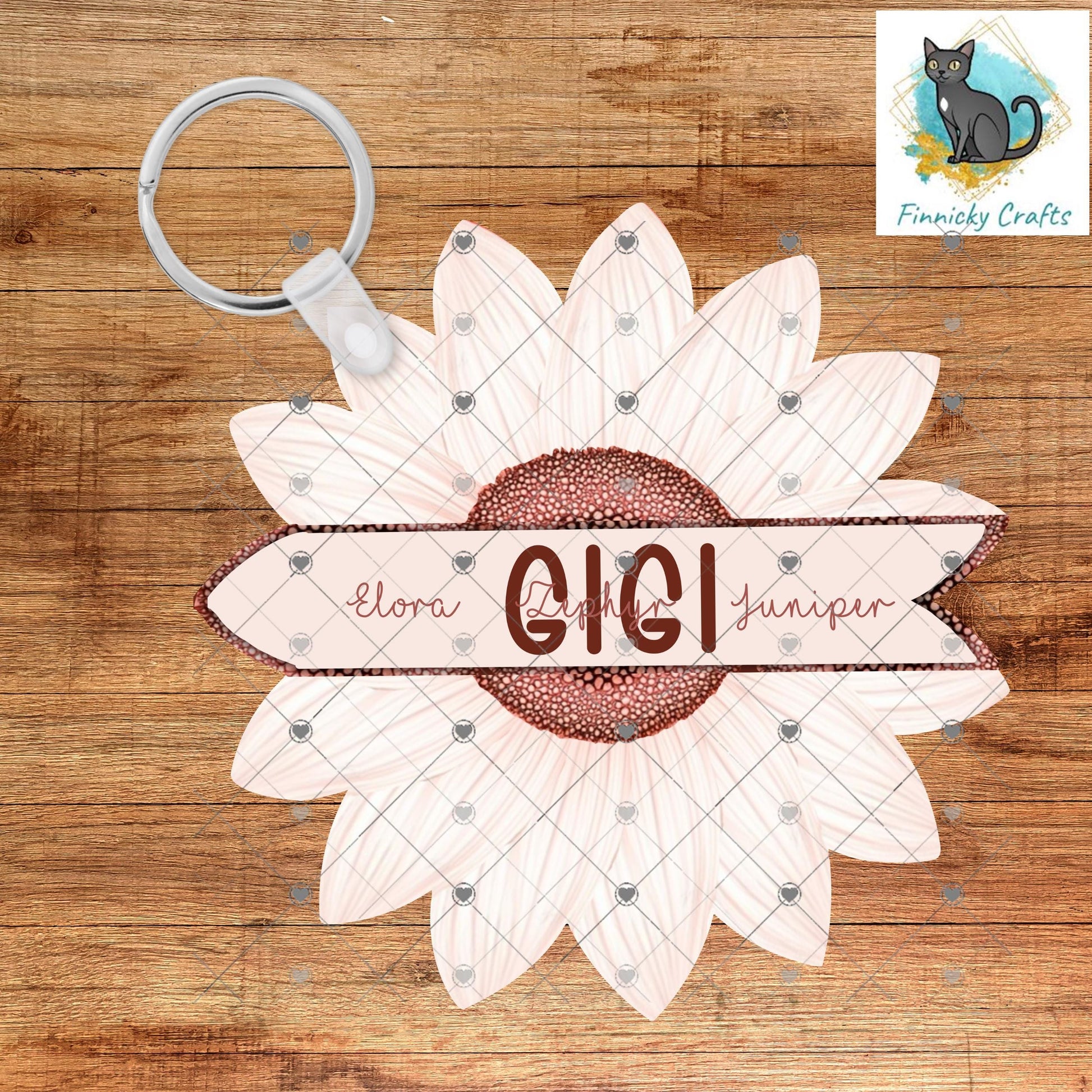 Pink Sunflower with Sign PNG Sublimation Design (Digital Download) - Comes blank