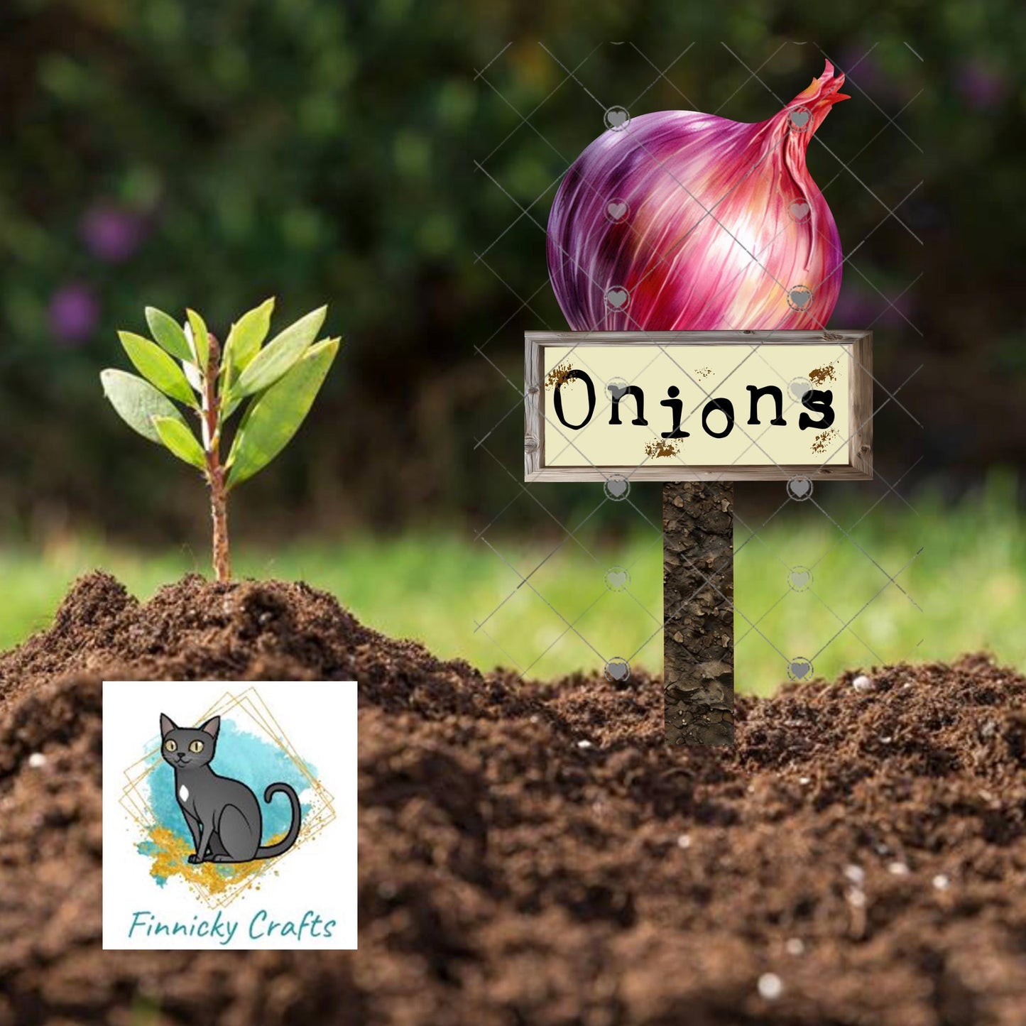 Peppers, Tomatoes, Onion/Blank - Garden Stakes Sublimation Design (Digital Design)