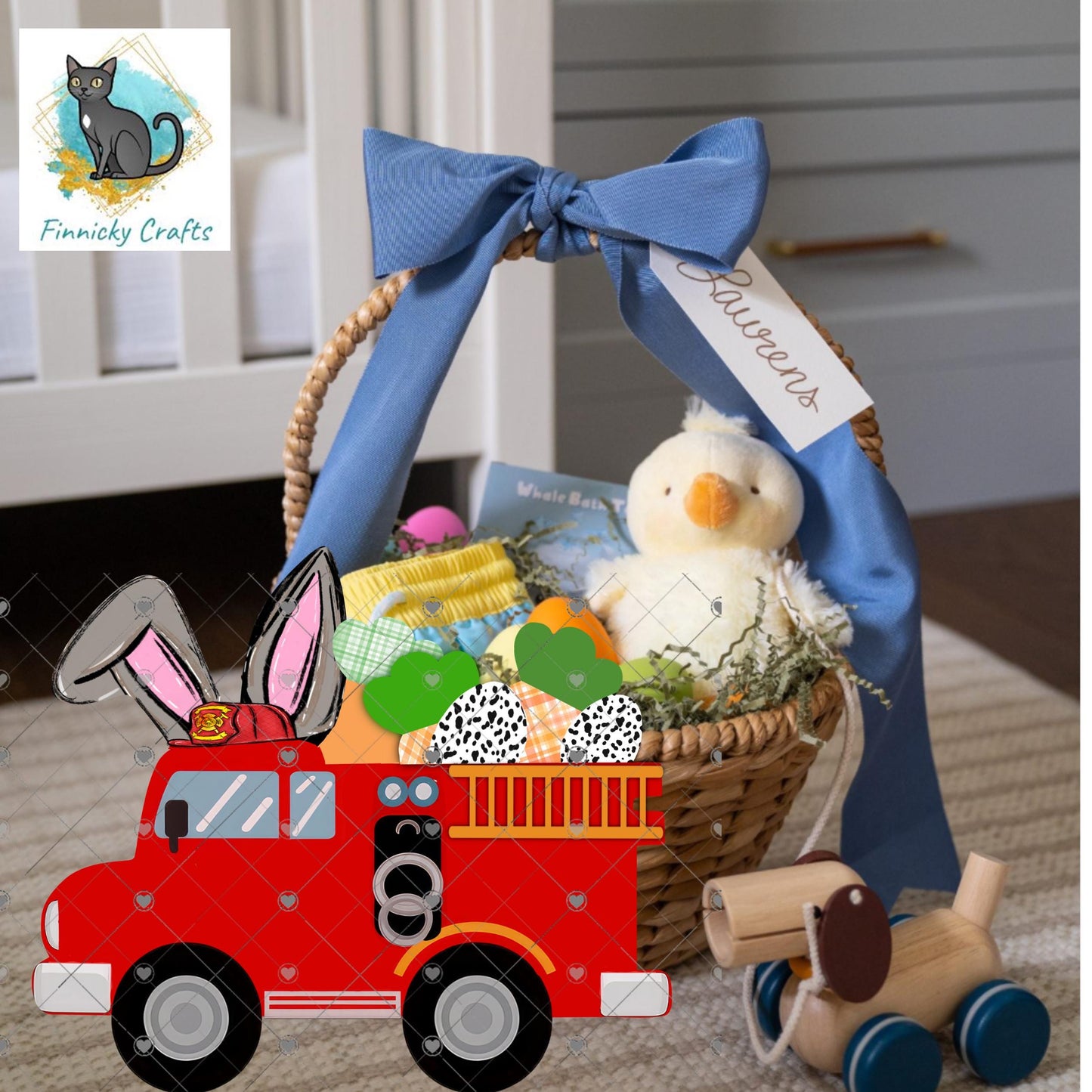Dollar Deals - Fabric Sunflower, Bunny Carrot, Bunny Fire Truck, Sublimation Designs