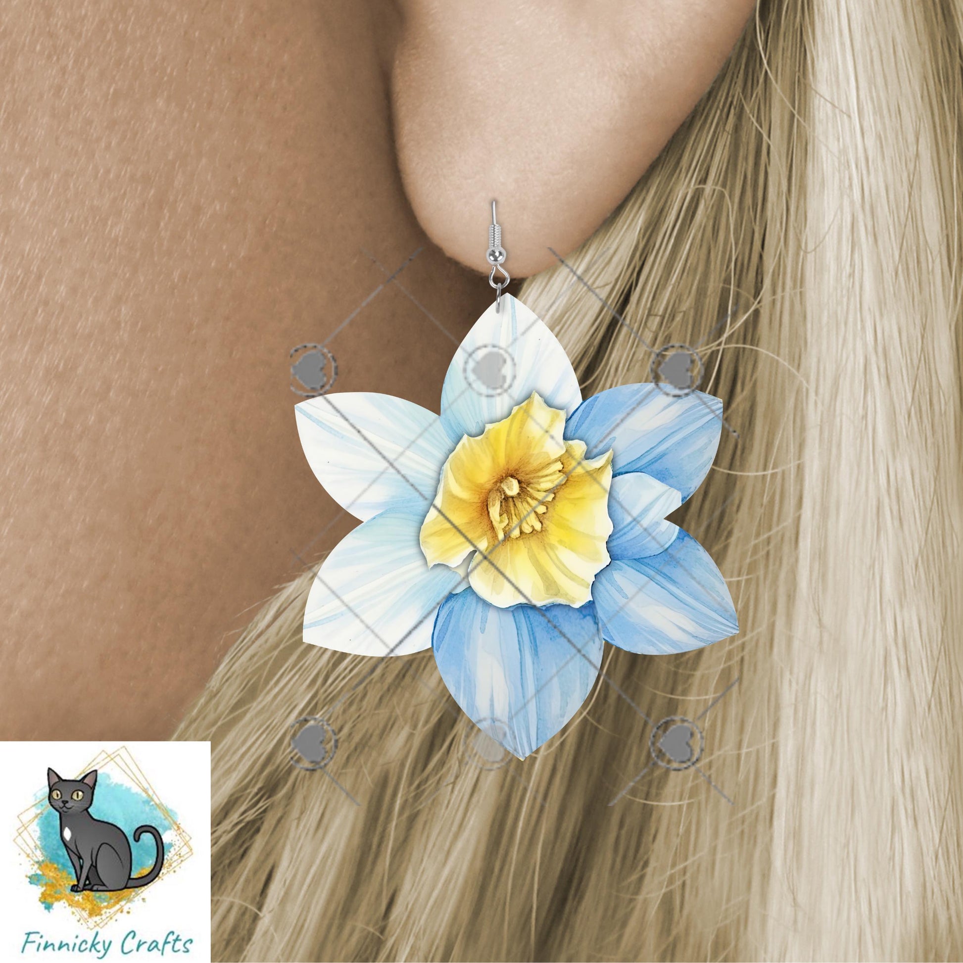 Daffodils, Sublimation, Design, PNG, DTF, Earrings, Night Light, Gifts for Mom