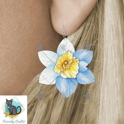 Daffodils, Sublimation, Design, PNG, DTF, Earrings, Night Light, Gifts for Mom
