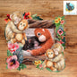 Tropical Punch Monkey Frame, Ornament, Night Light, DTF, Home Decor (Digital PNG Download)