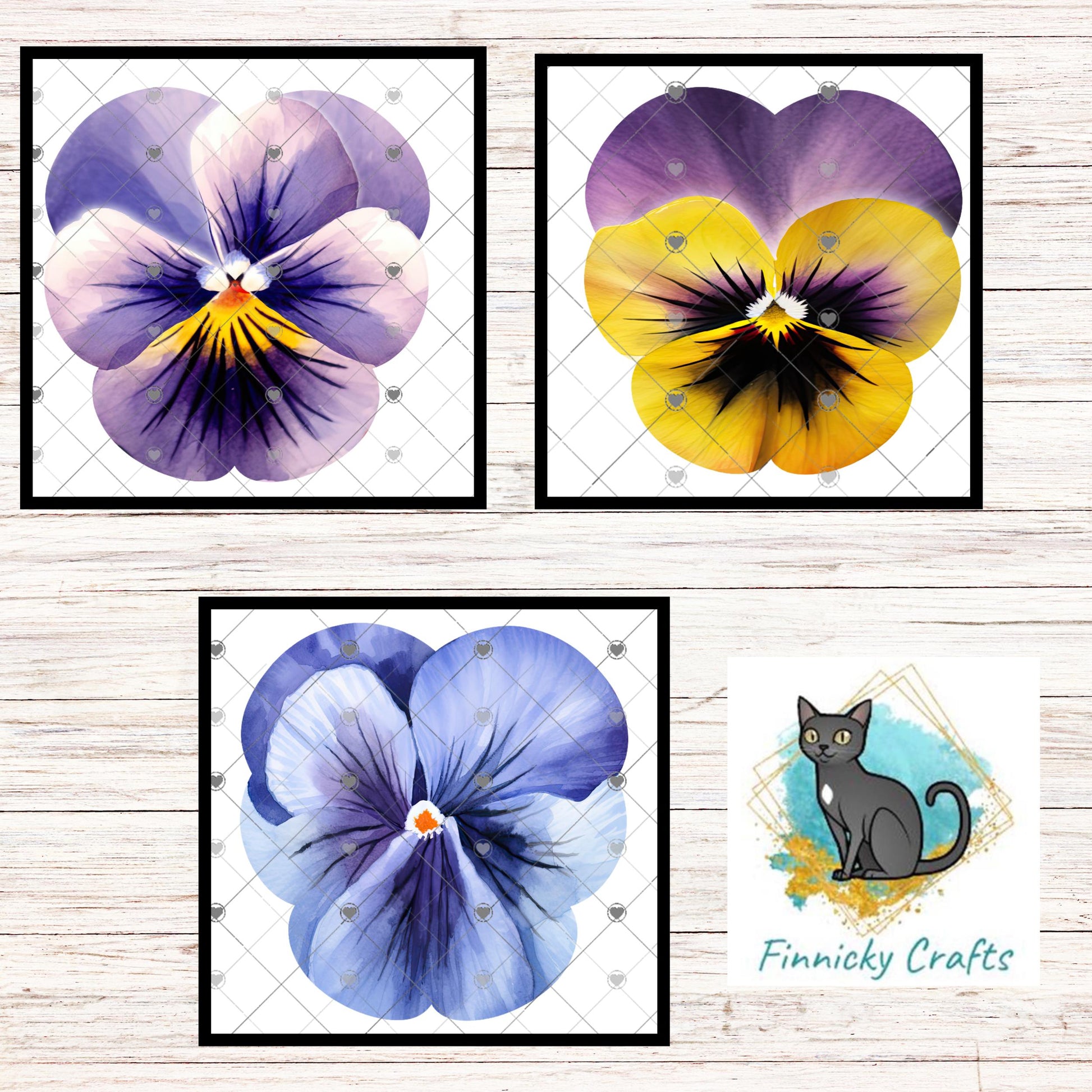 Pansy PNG Bundle for Sublimation | Floral Designs for Small Business | Spring Flower Clipart | Instant Download PNG