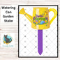 Watering Can - Hello Spring - Garden Stake Sublimation Design (Digital Design)