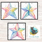 Three Star Clipart Bundle, Sublimation PNG Files for DIY Crafts, Earrings Shirt Design, Instant Digital Download