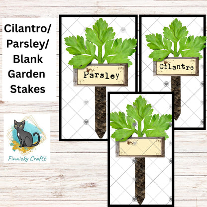 Parsley/Cilantro/Blank - Garden Stakes Sublimation Design (Digital Design)