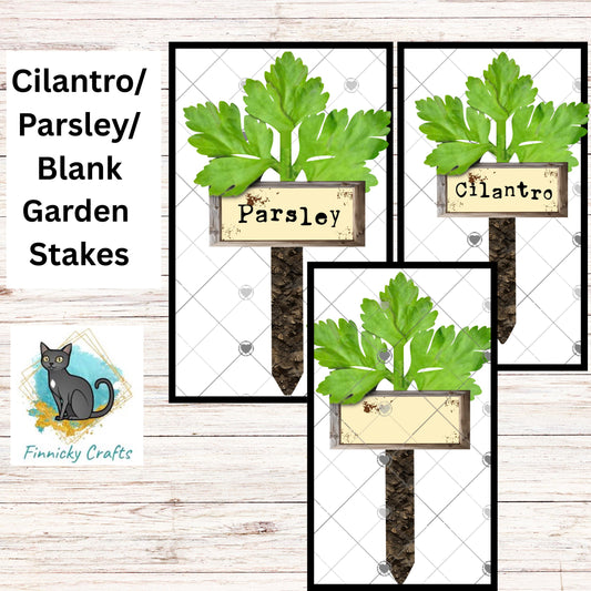 Parsley/Cilantro/Blank - Garden Stakes Sublimation Design (Digital Design)
