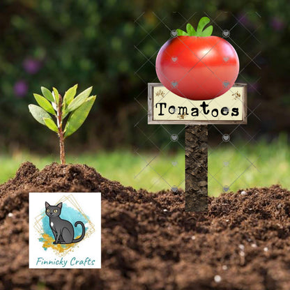 Peppers, Tomatoes, Onion/Blank - Garden Stakes Sublimation Design (Digital Design)