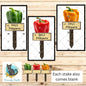 Red, Yellow, Green Bell Peppers/Blank - Garden Stakes Sublimation Design (Digital Design)