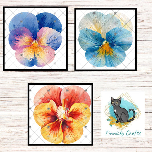 Pansy PNG Bundle for Sublimation | Floral Designs for Small Business | Spring Flower Clipart | Instant Download PNG