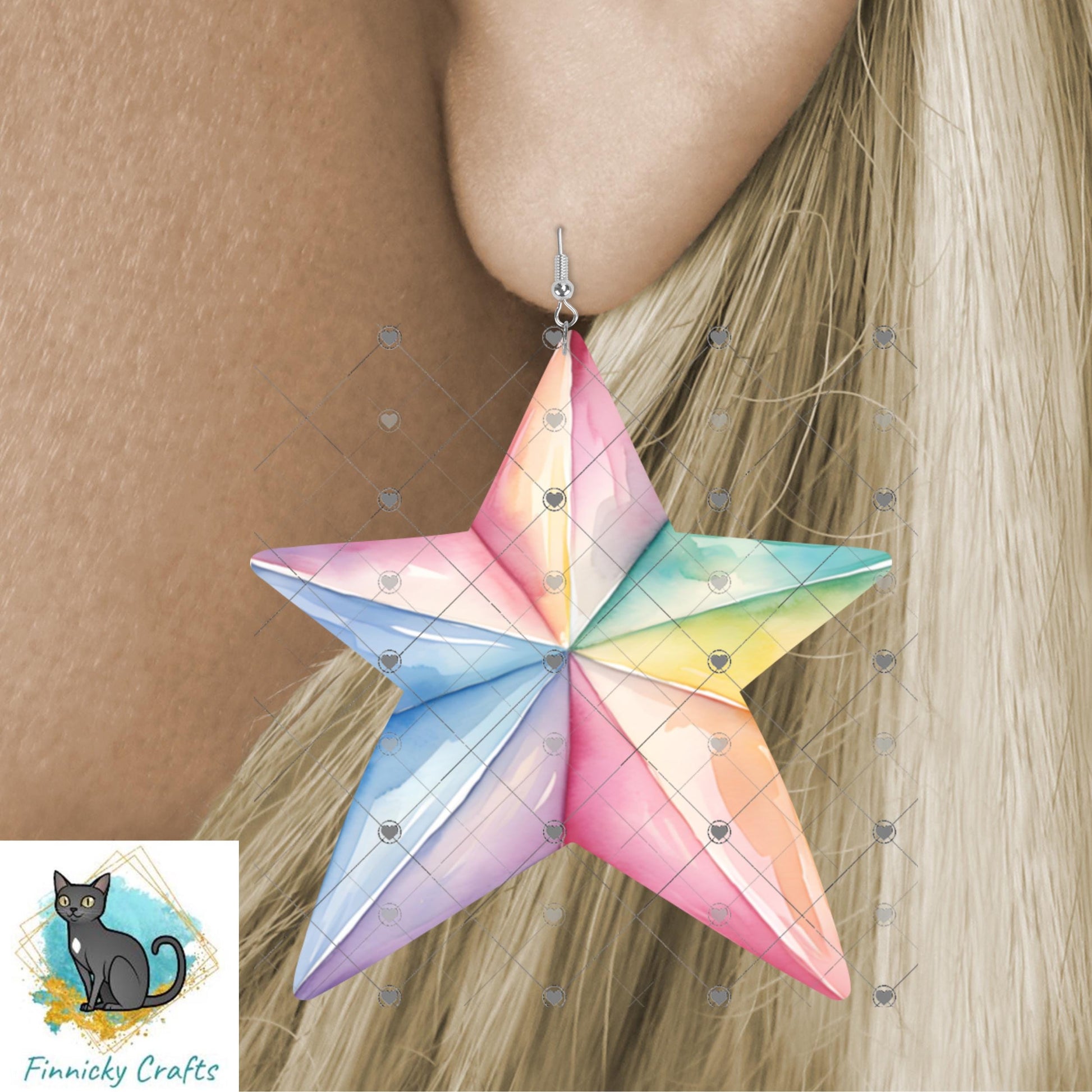 Three Star Clipart Bundle, Sublimation PNG Files for DIY Crafts, Earrings Shirt Design, Instant Digital Download