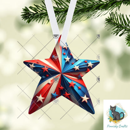 Patriotic Three Star Clipart Bundle, Sublimation PNG Files for DIY Crafts, Earrings Shirt Design, Instant Digital Download
