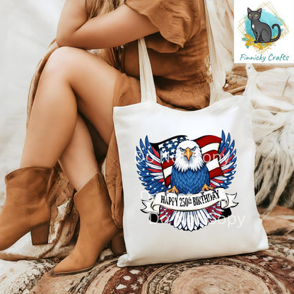 4th of July Eagle 250th Birthday Patriotic Sign PNG, Sublimation Design (Digital)