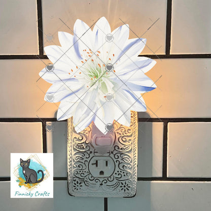 Edelweiss Flower Earrings, Night Light, Sign PNG, Sublimation Design (Digital)