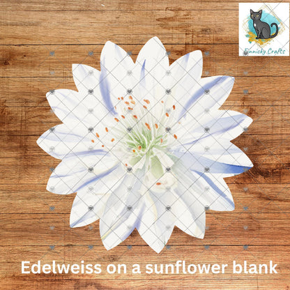 Edelweiss Flower Earrings, Night Light, Sign PNG, Sublimation Design (Digital)