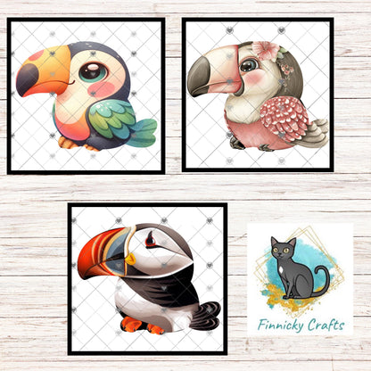 Toucan Puffin Bundle, Sublimation, Digital, PNG, Design, Download