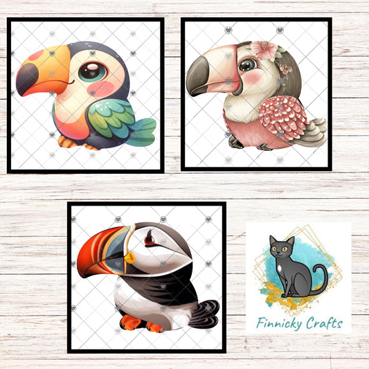 Toucan Puffin Bundle, Sublimation, Digital, PNG, Design, Download