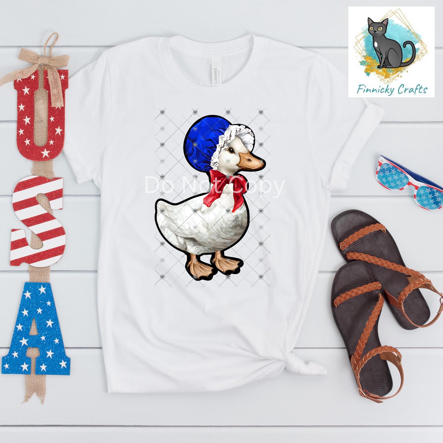 Goose in a bonnet, Red, White, Blue, Sublimation, Digital, PNG, DTF, Design, Download Only, earrings, badge reel