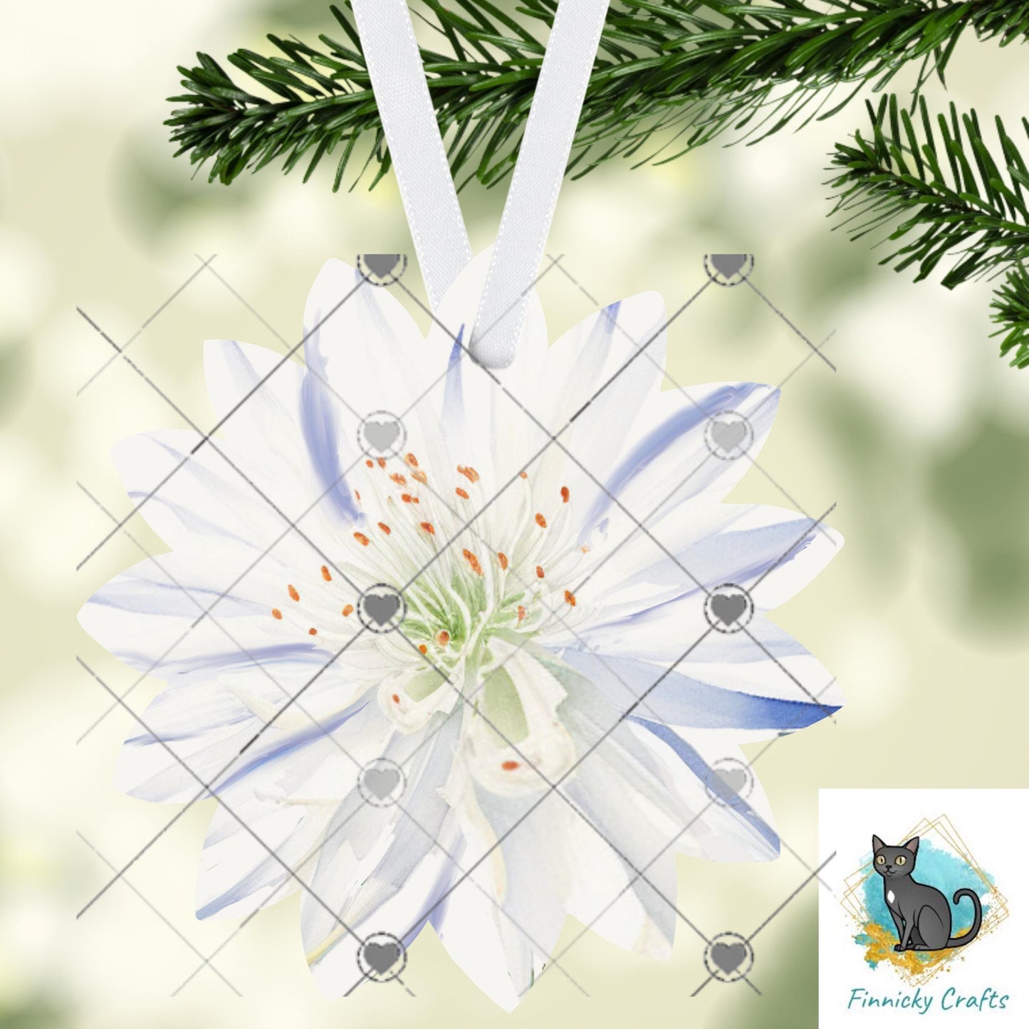 Edelweiss Flower Earrings, Night Light, Sign PNG, Sublimation Design (Digital)