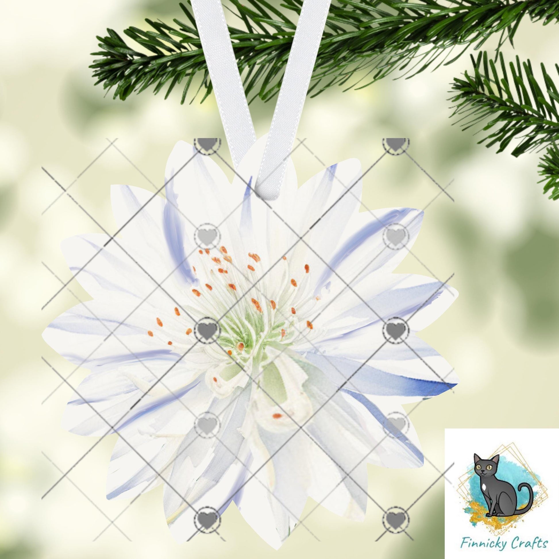 Edelweiss Flower Earrings, Night Light, Sign PNG, Sublimation Design (Digital)