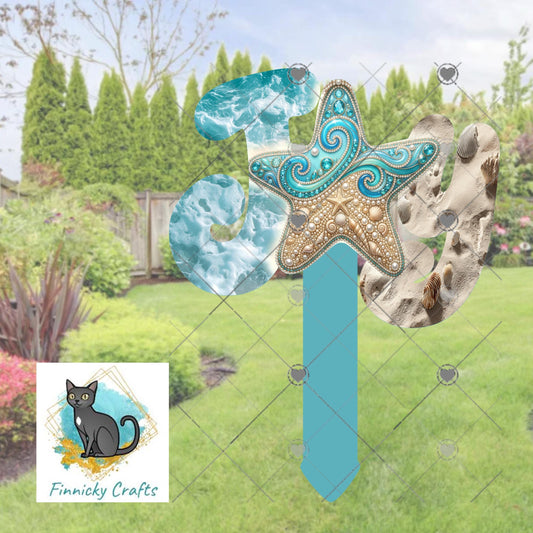 Joy Design, Garden Stake, Beach Sparkle Decor (Digital Download)