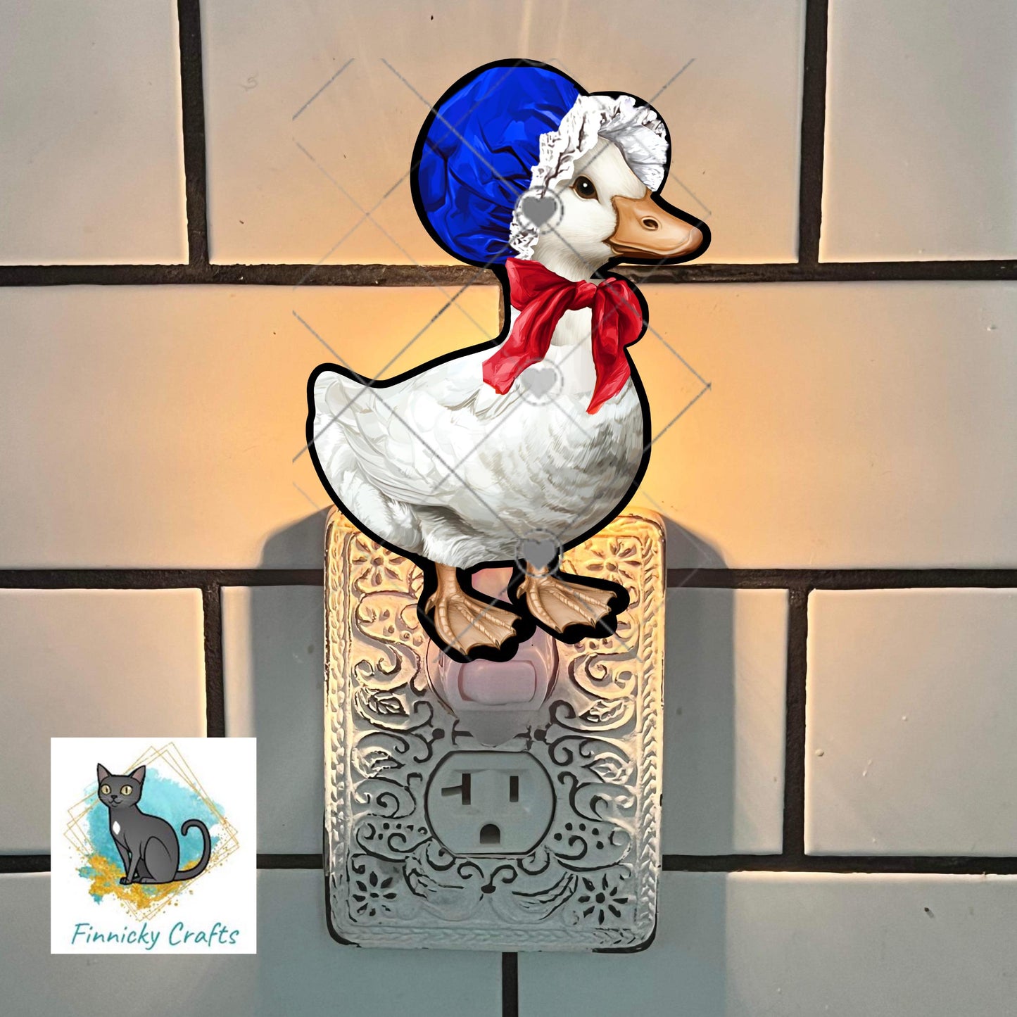Goose in a bonnet, Red, White, Blue, Sublimation, Digital, PNG, DTF, Design, Download Only, earrings, badge reel